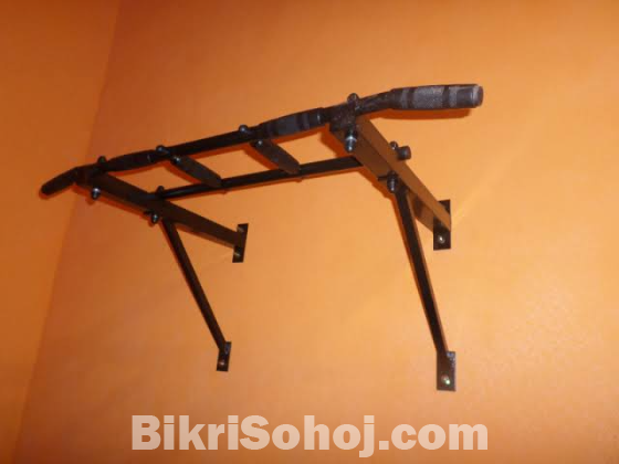 Wall mounted chin up and push up bar stand